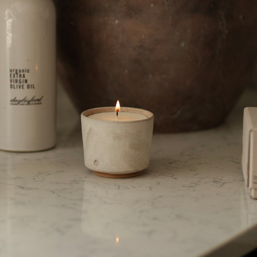 FORM 01 CHALK: REFILLABLE STONEWARE CANDLE