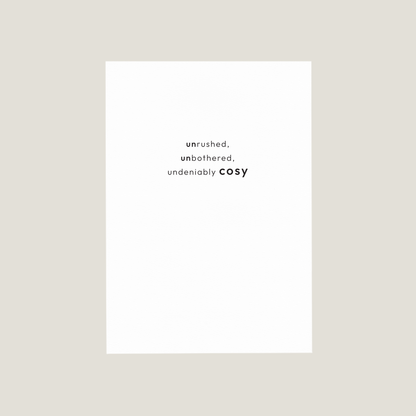 'UNDENIABLY COSY' Card