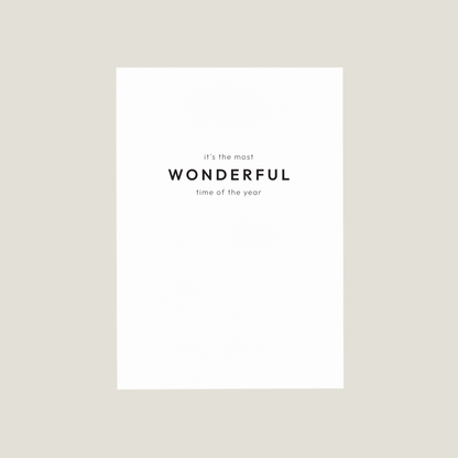 'MOST WONDERFUL TIME OF YEAR' Card