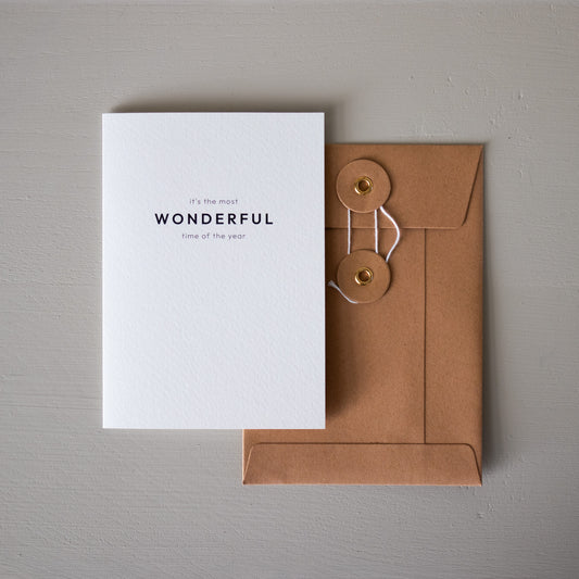 'MOST WONDERFUL TIME OF YEAR' Card
